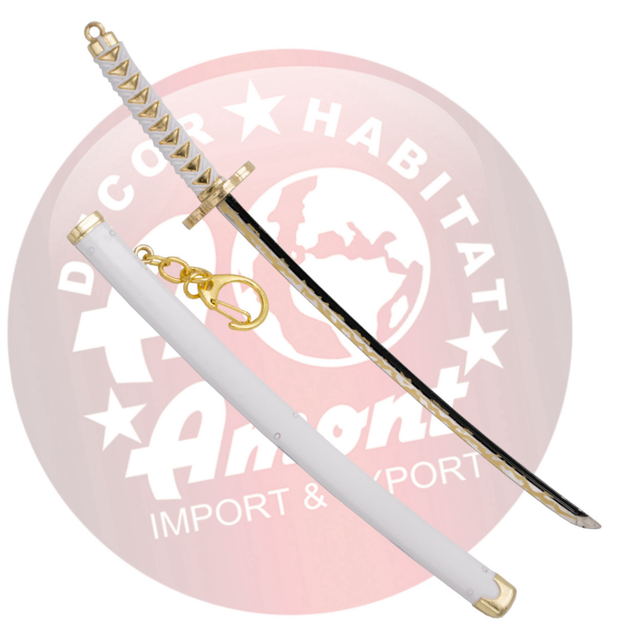 Llavero katana de Demon Slayer empuñada por Agatsuma Zenitsu A11755, de 22 cm