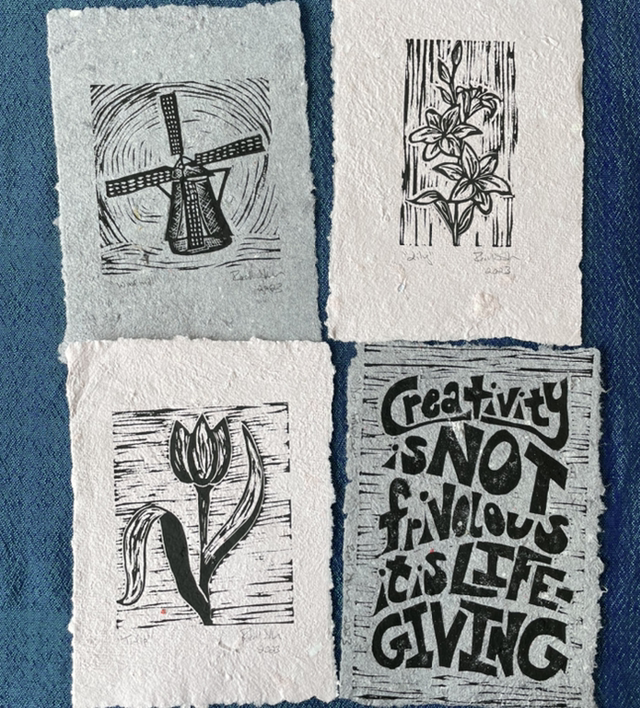 A5 Art Print on Handmade Paper