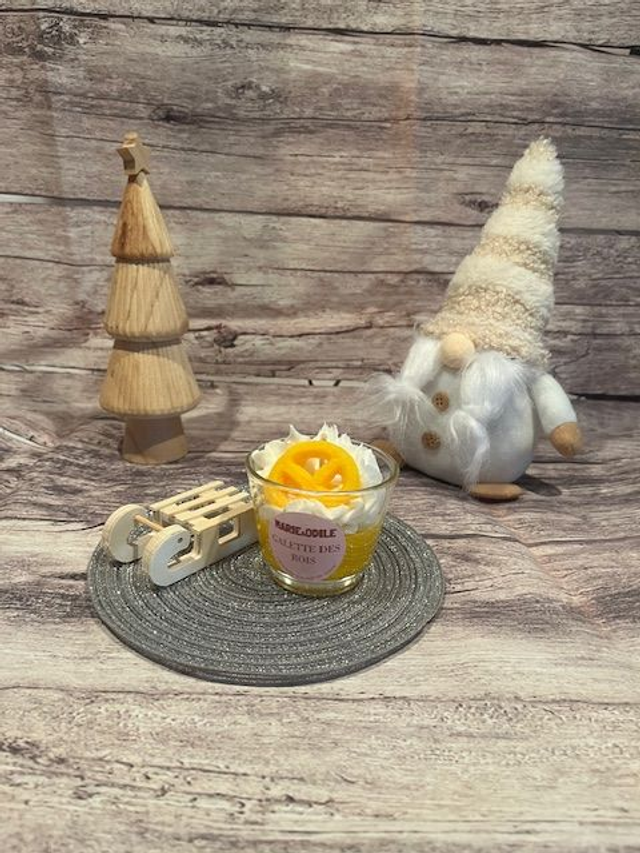 Bougie parfumée Galette des rois - 100 grammes