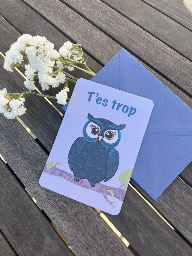 Carte de vœux &quot;Chouette&quot;