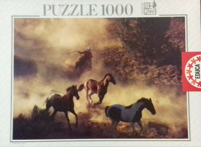 Puzzle fix 1000 pezzi CAVALLI SELVAGGI sviluppo 68x48 - produttore EDUCA SALLENT (Sp)