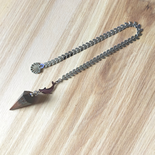 Pendule facettée Narmada Shiva Lingam - 0105PD