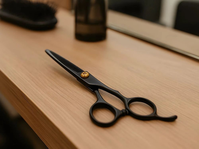 Ciseaux à effiler, ciseaux de coiffure noirs