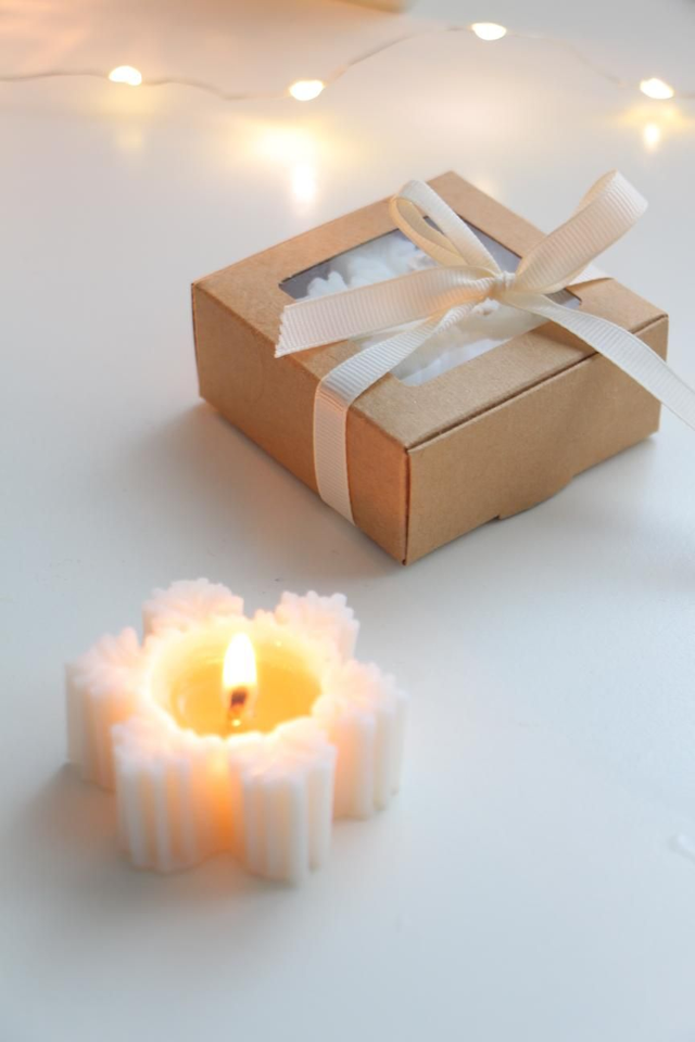 Bougie Décorative &quot;Flocon de Neige&quot; 