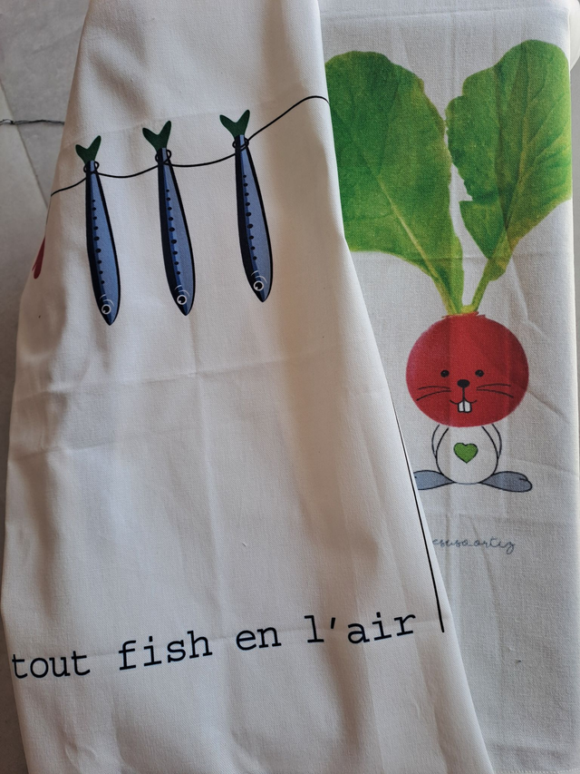 torchon de cuisine "rigolo"