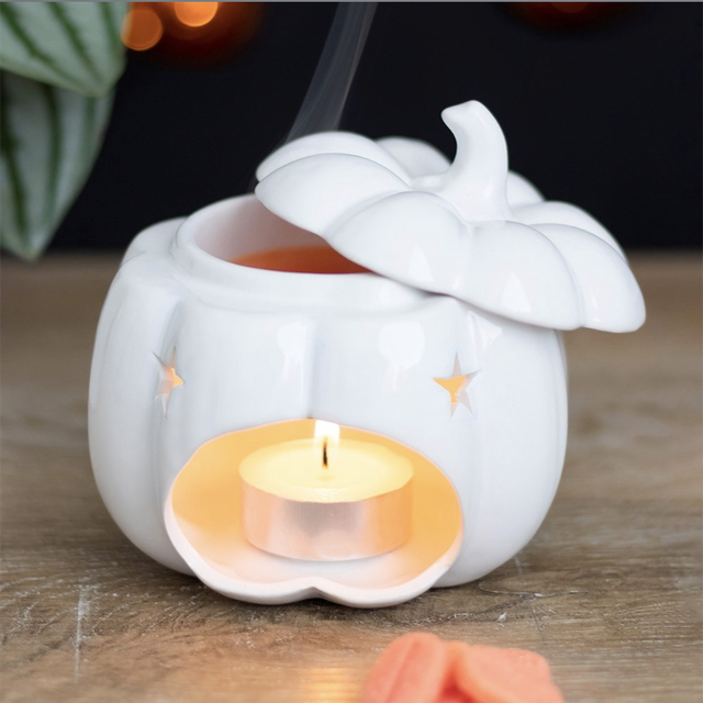 White Pumpkin Tealight Burner 