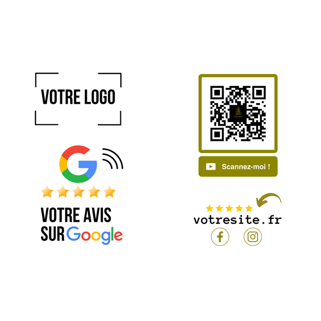 DUO - CARTE AVIS GOOGLE + CARTE DE VISITE