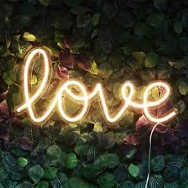 Glow Love Neon Wall Light, white