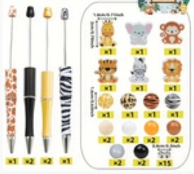 Stylo animal avec 3 animaux au choix