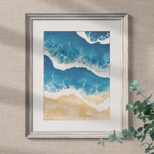 Affiche 40x50 - Bord de Mer - Bleu