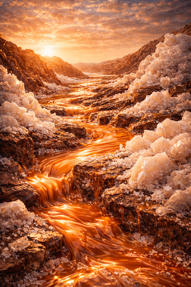 🖼️ Impression murale A4 – Rivière de Caramel