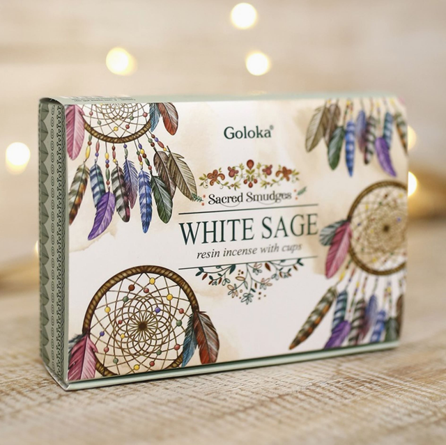 Coupelles charbon encens Sauge blanche