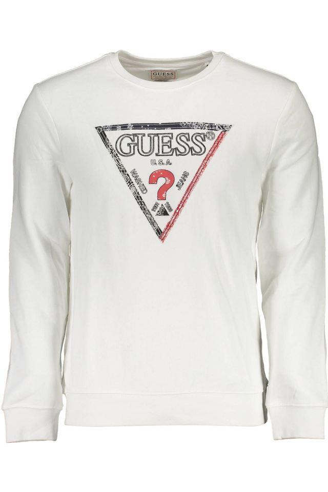 337GUESS JEANS FELPA SENZA ZIP UOMO BIANCO