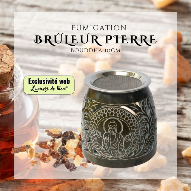 Brûleur Huile Pierre Bouddha 10cm