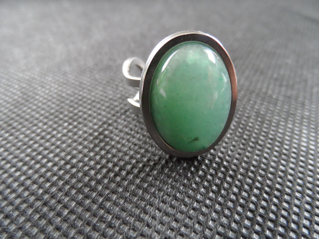 Bague en aventurine verte