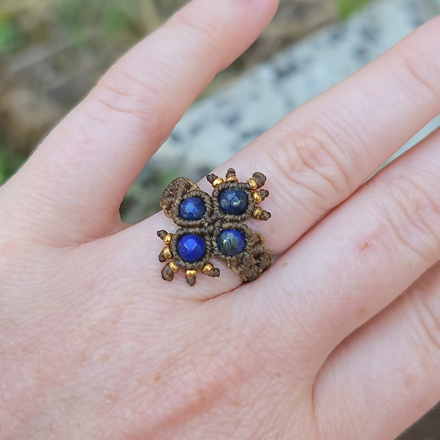 Bague &quot;Pléioné&quot; Lapis Lazuli (T.53-54)