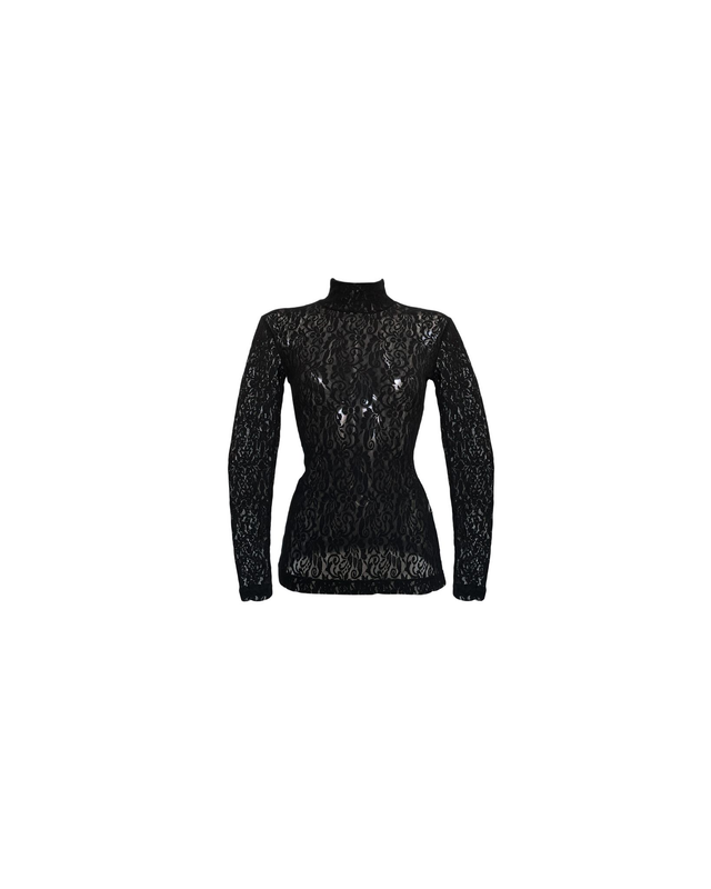 Dolce &amp; Gabbana 1991 – Top en dentelle stretch noir