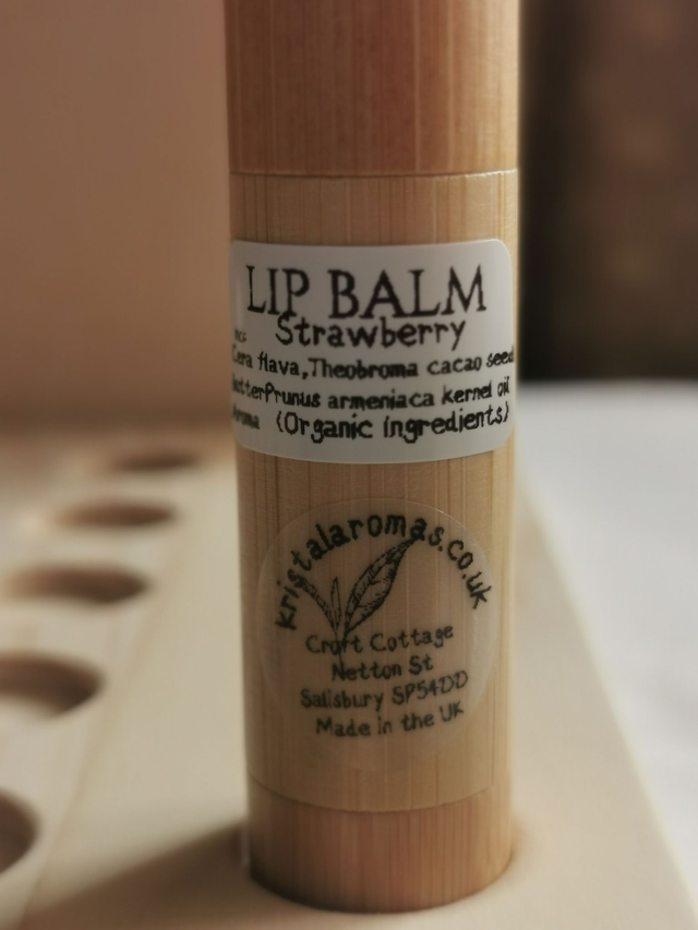 Lip Balm Strawberry (Organic Ingredients). 5g
