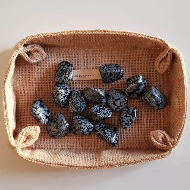 Obsidienne Flocon de Neige / pierre semi-précieuse 