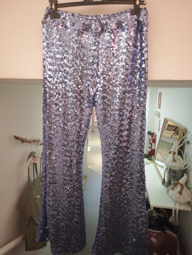 Pantalon Lentejuelas Campana