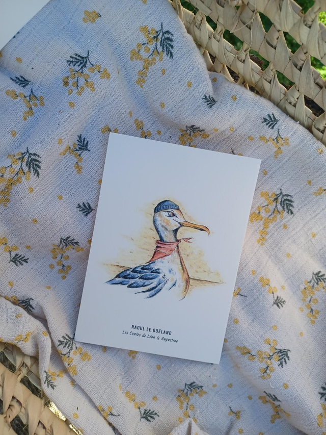 Carte illustrée - Raoul le goéland