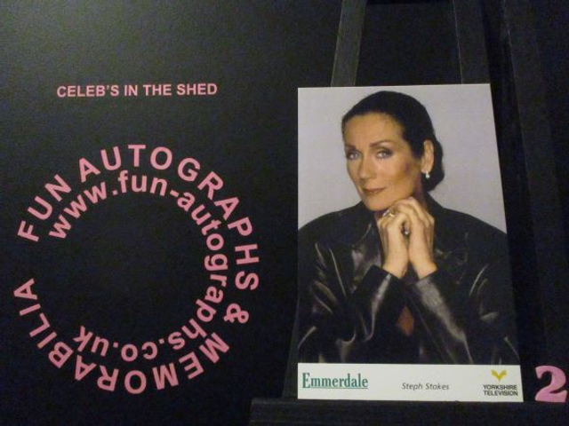 Lorraine Chase (Steph Stokes) Original Emmerdale Yorkshire Tv Logo Cast Card (2)