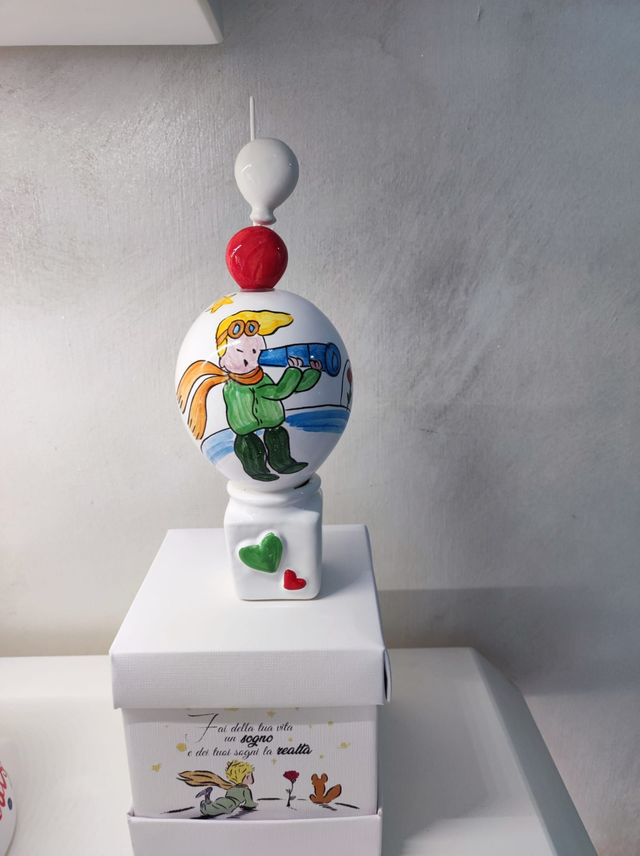 Mongolfiera profumatore in ceramica collezione piccolo principe