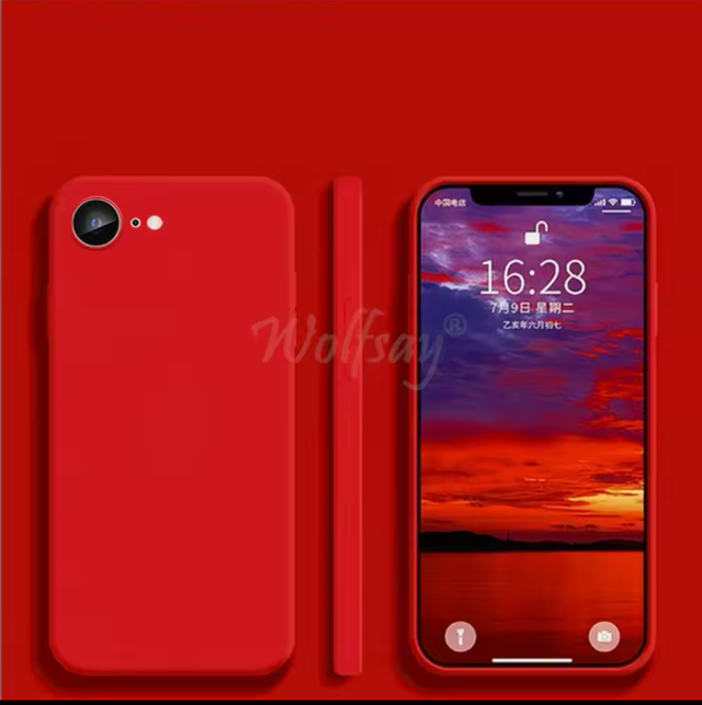 Carcasa Silicona Rojo Iphone 16E