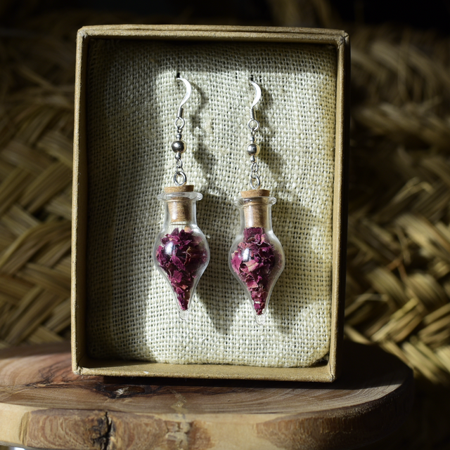 boucles fioles silver rosa damascena