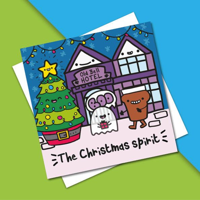 The Christmas Spirit Derby Christmas Card 