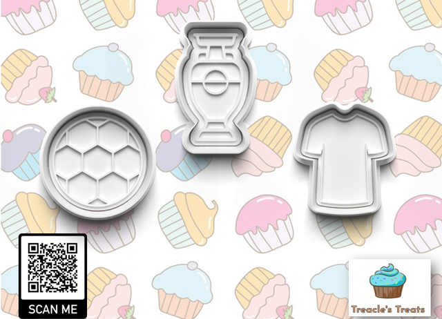 Football Theme Fondant/cookie stamps with cutters 0603