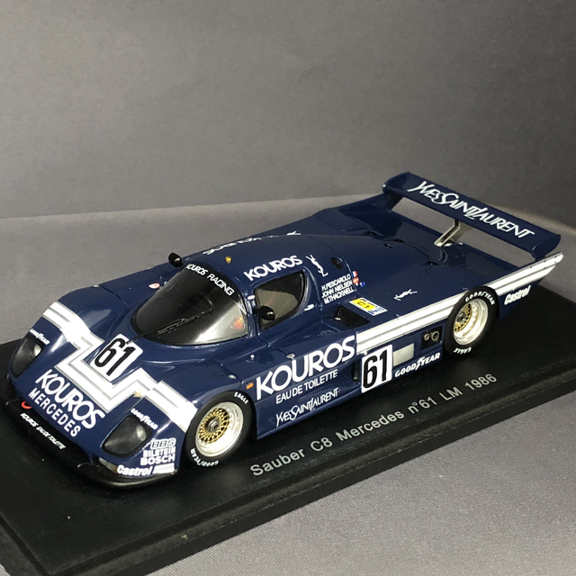 Sauber C8 MB "Kouros" Le Mans 1986 #61 J. Nielsen/M. Thackwell Spark 1:43