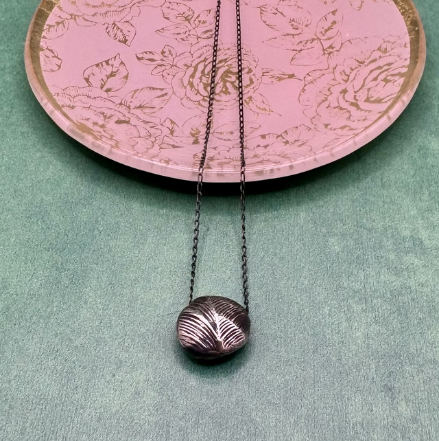 Silver Tactile Round Bead 