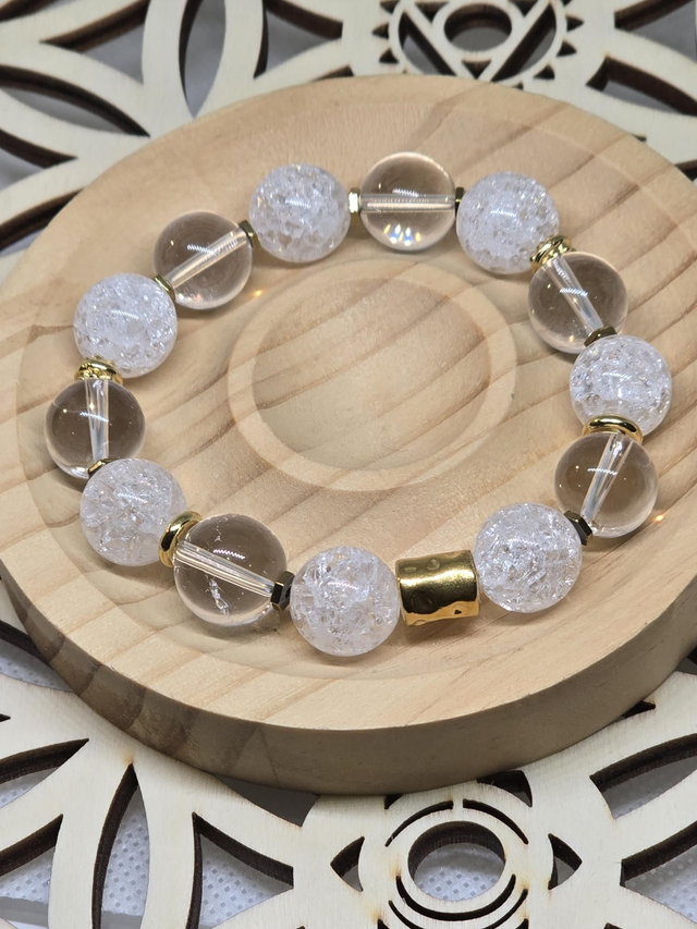 Bracelet Cristal de roche XL 1,2 cm 