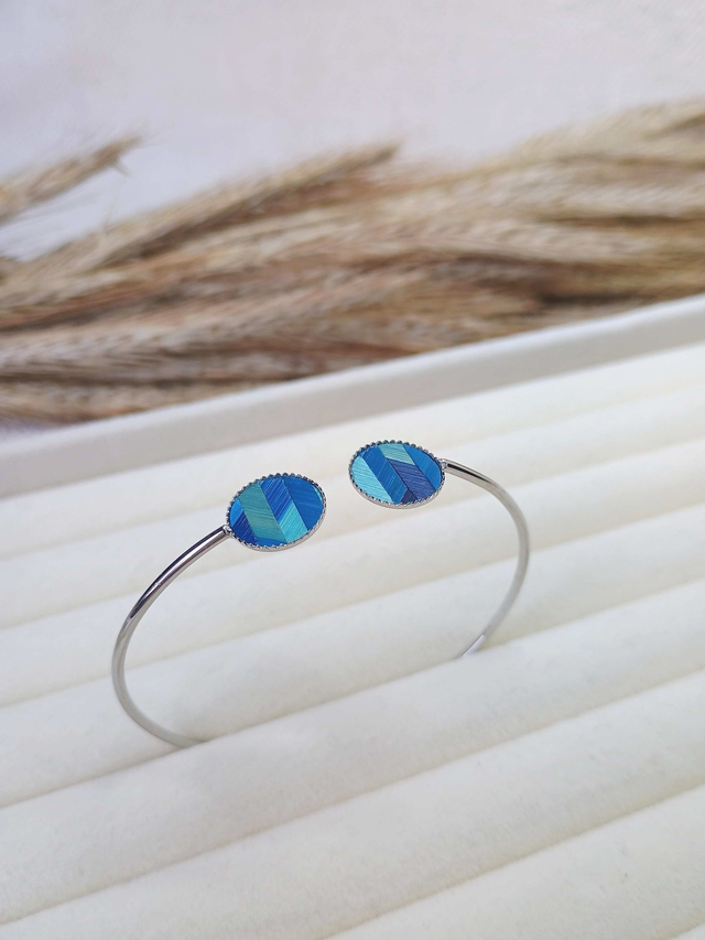 Bracelet JONC Chevrons Bleus