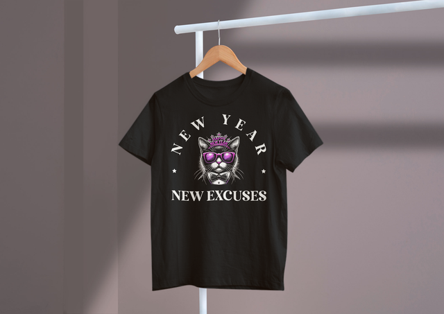 New Year New Excuses, Resolution Humor, Goal Setting Fun
Neujahr, neue Ausreden, Vorsatz-Humor, Zielsetzungsspaß