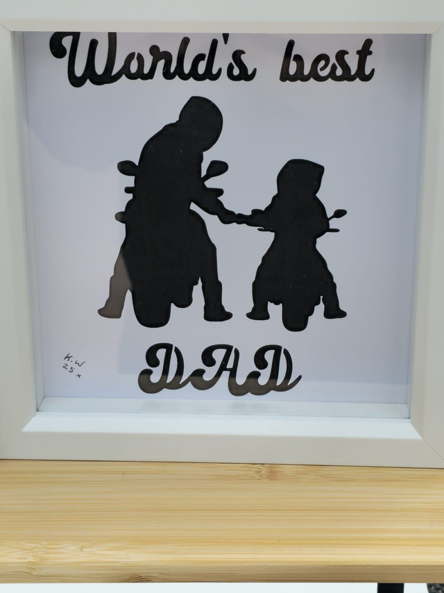 World's Best Dad Collage Box "Framed"