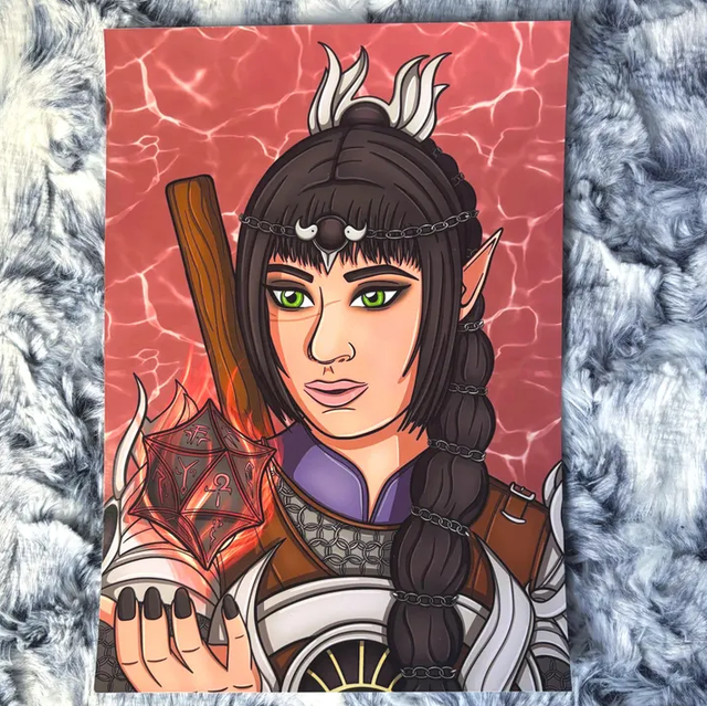 Shadowheart Baldur's Gate 3 A5 Portrait Print