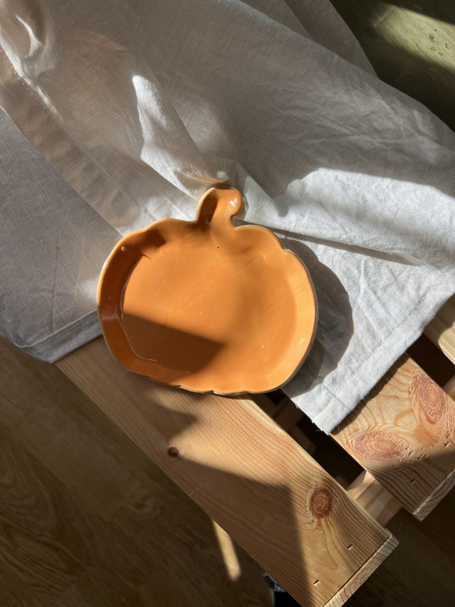 Dekoteller Kürbis orange