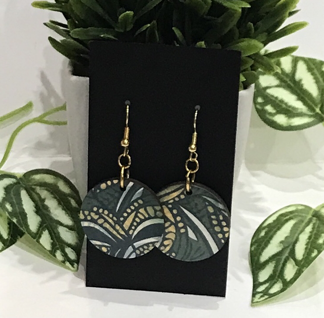 Wood Mixed Coloured Dangling Earrings- MSDE51