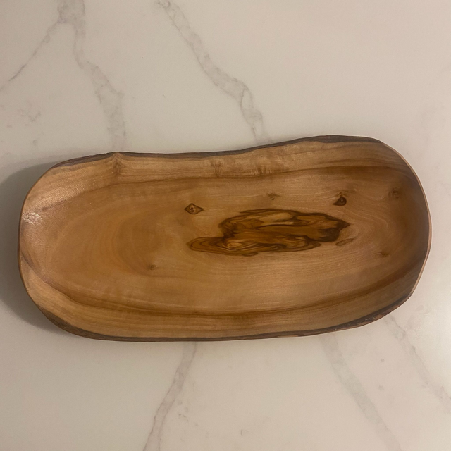 Handcrafted Olive Wood Plates | Natural Wooden Dinnerware | Rustic Serving Plate | Mediterranean Kitchen Decor