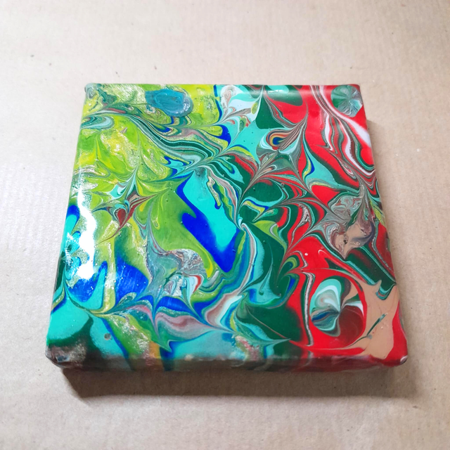 TOURBILLON VITAL - Mini-tableau - Peinture acrylique &amp; résine UV