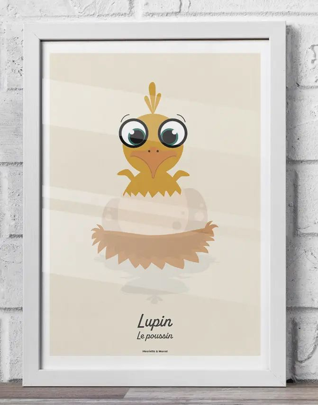 42 - Carte postale enfant poussin