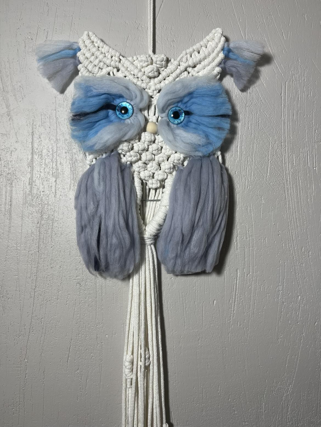 Hibou en macramé