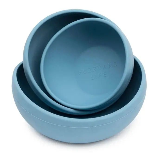 Fuzzyard French Blue Silicone Bowl