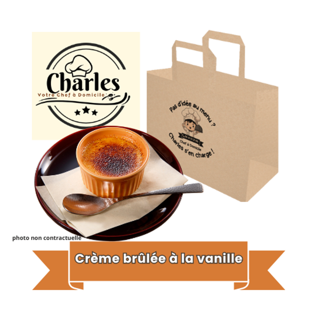 Crème brûlée à la vanille – Plat pour 1 personne.