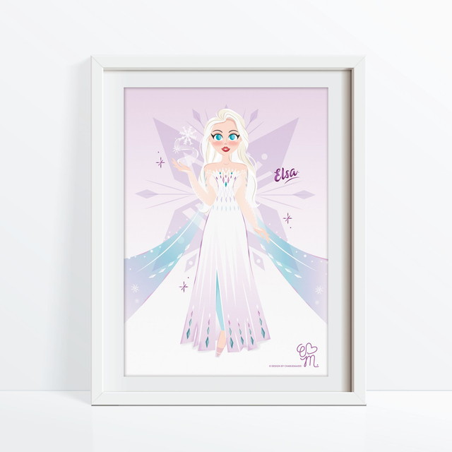 Illustration Les Héroïnes | Reine Elsa