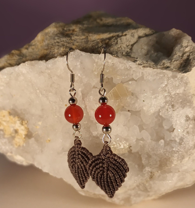 Boucles d&#039;oreilles en cornaline