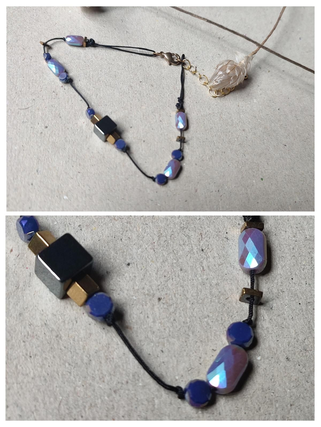 Bracelet &quot;cube noir&quot; hématite doré, pierres naturelles monté sur fil de jade résistant et réglable avec chaîne d&#039;extension en acier inoxydable doré, pièce unique 