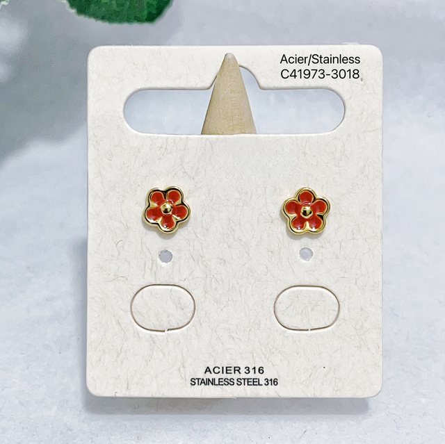 Boucle Marguerite émaillée